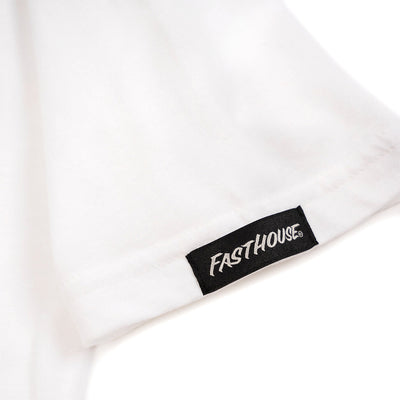 Fasthouse Paint Dept. Tee White - Close-Up of Tag Sewn into Sleeve Hem