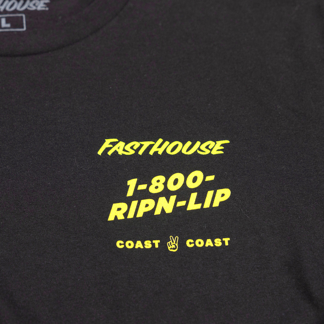 Fasthouse Panama Tee Black - Close-Up of Graphic on Front