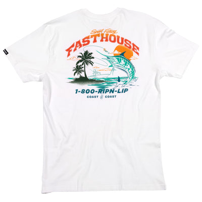 Fasthouse Panama Tee White - Rear View