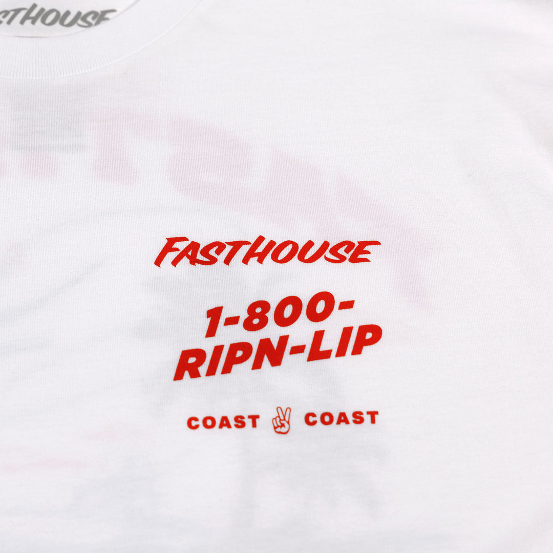 Fasthouse Panama Tee White - Close-Up of Graphic on Front