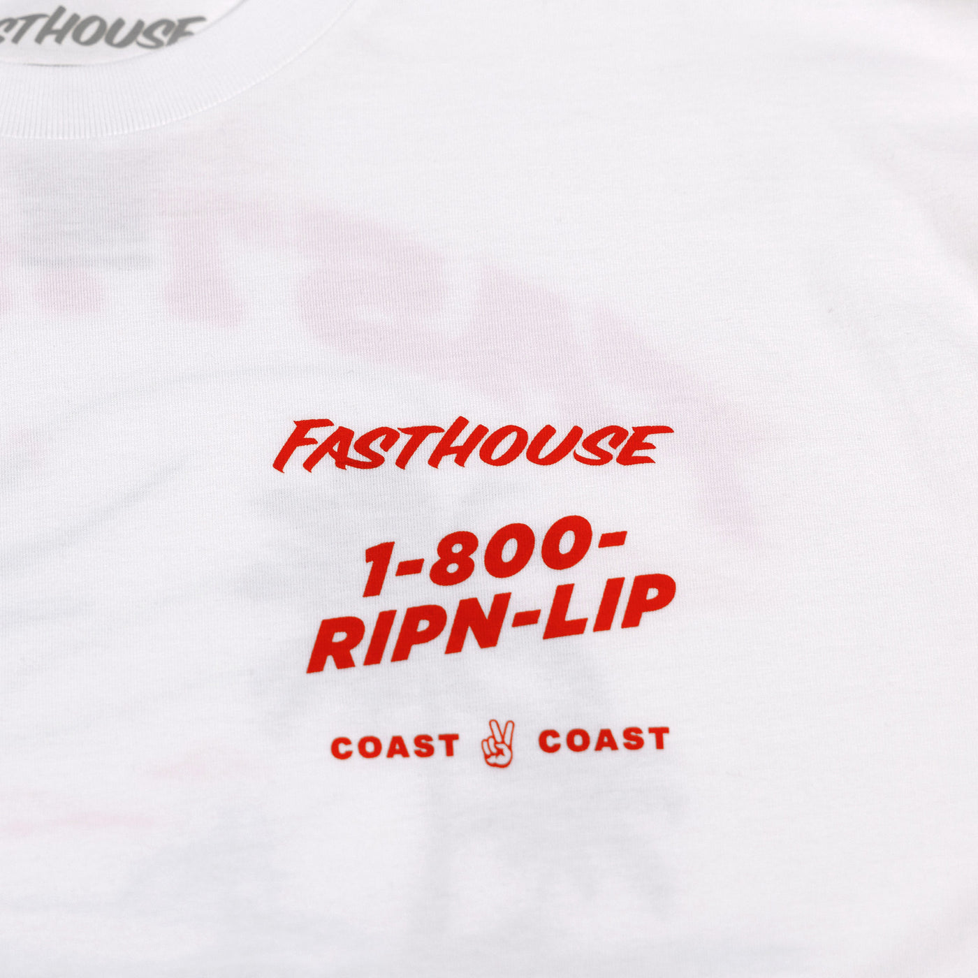 Fasthouse Panama Tee White - Close-Up of Graphic on Front