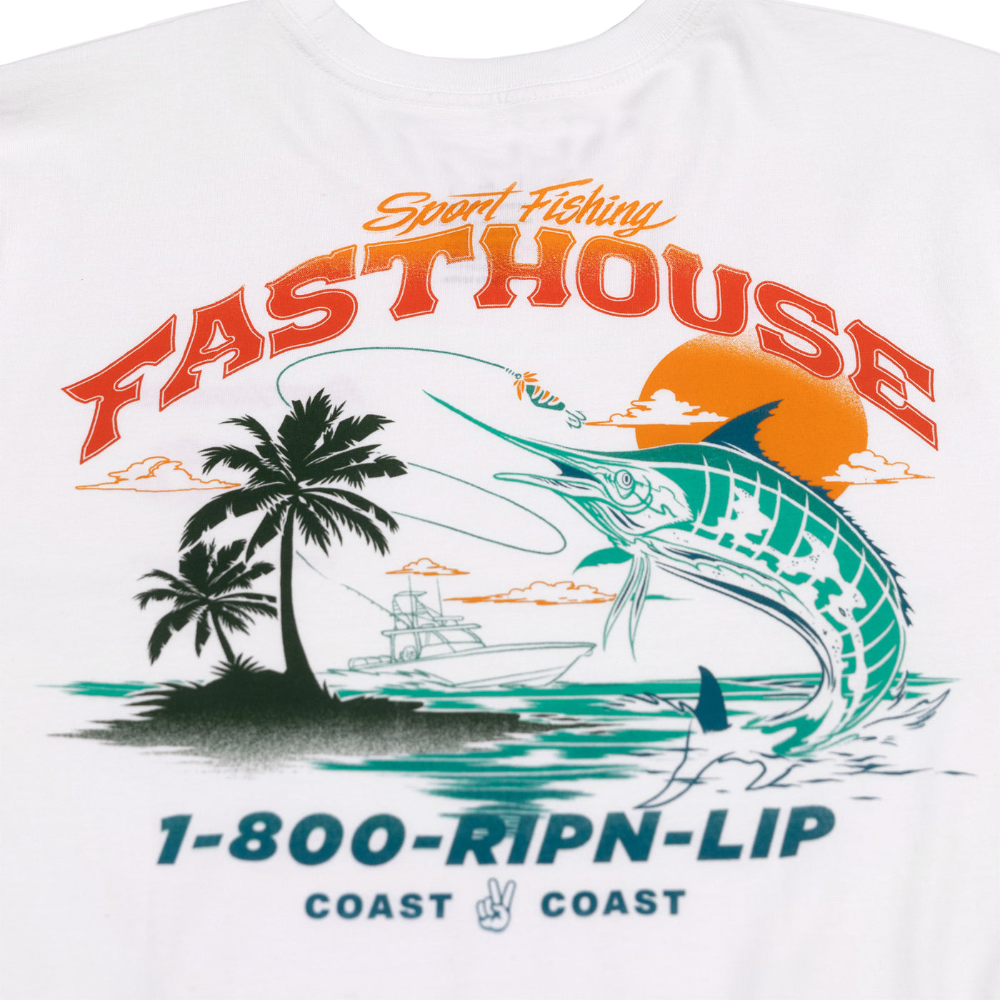 Fasthouse Panama Tee White - Close-Up of Graphic on Back