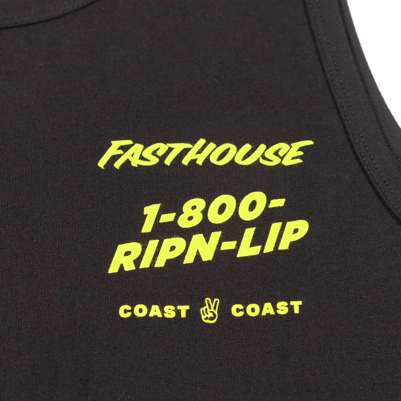 Fasthouse Panama Tank Black - Close-Up of Graphic on Front