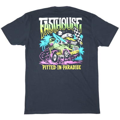 Fasthouse Pitted SS Tee Navy - Rear View