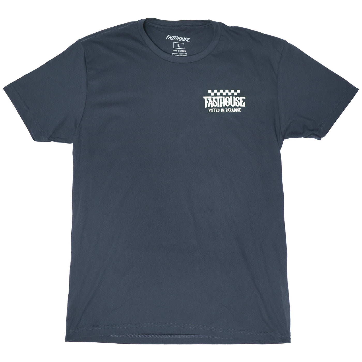 Fasthouse Pitted SS Tee Navy - Front View