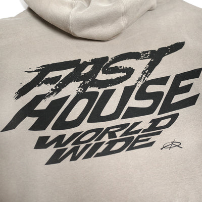 Fasthouse Primer Hooded Pullover Gray - Close-Up of Graphic on Back