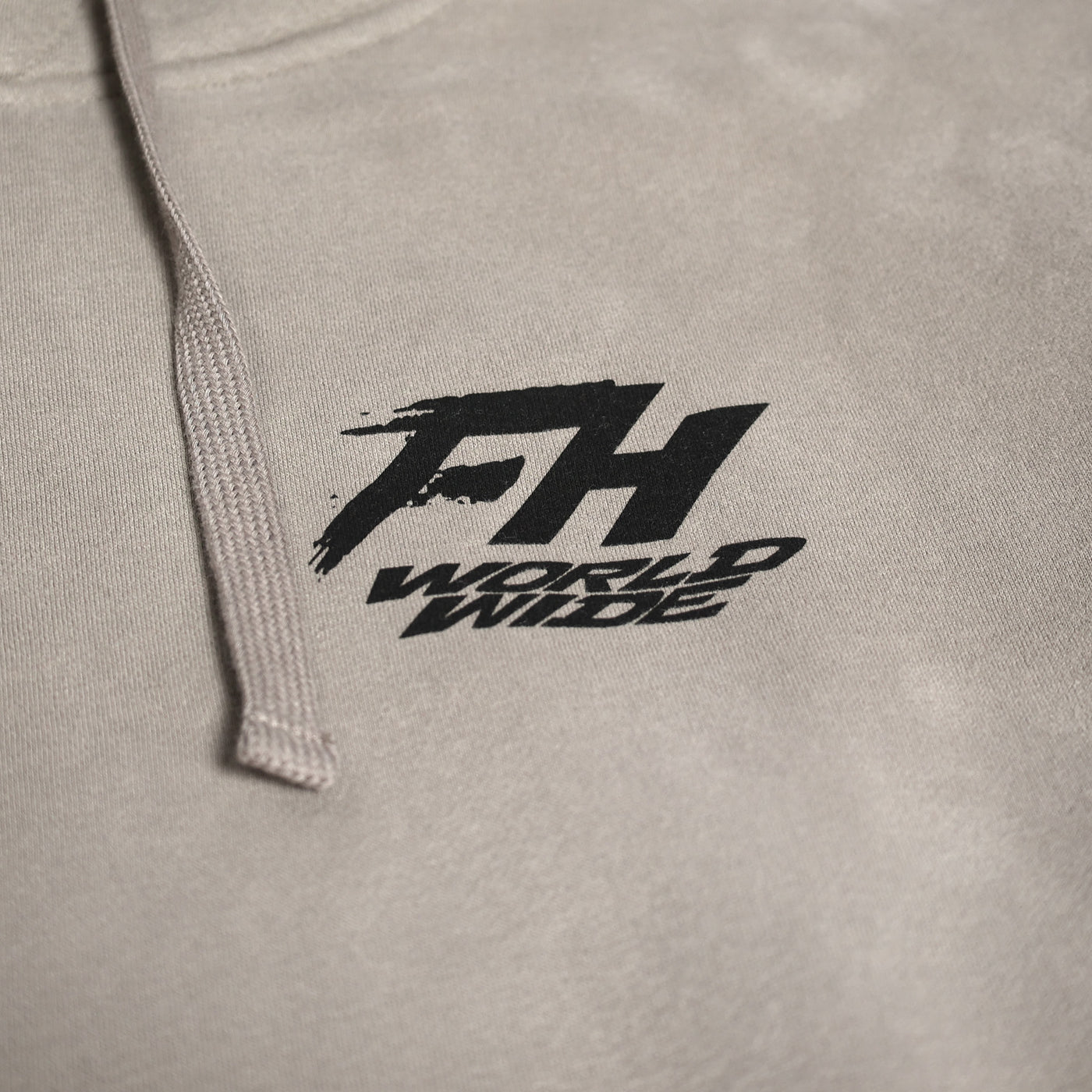 Fasthouse Primer Hooded Pullover Gray - Close-up of Graphic on Front