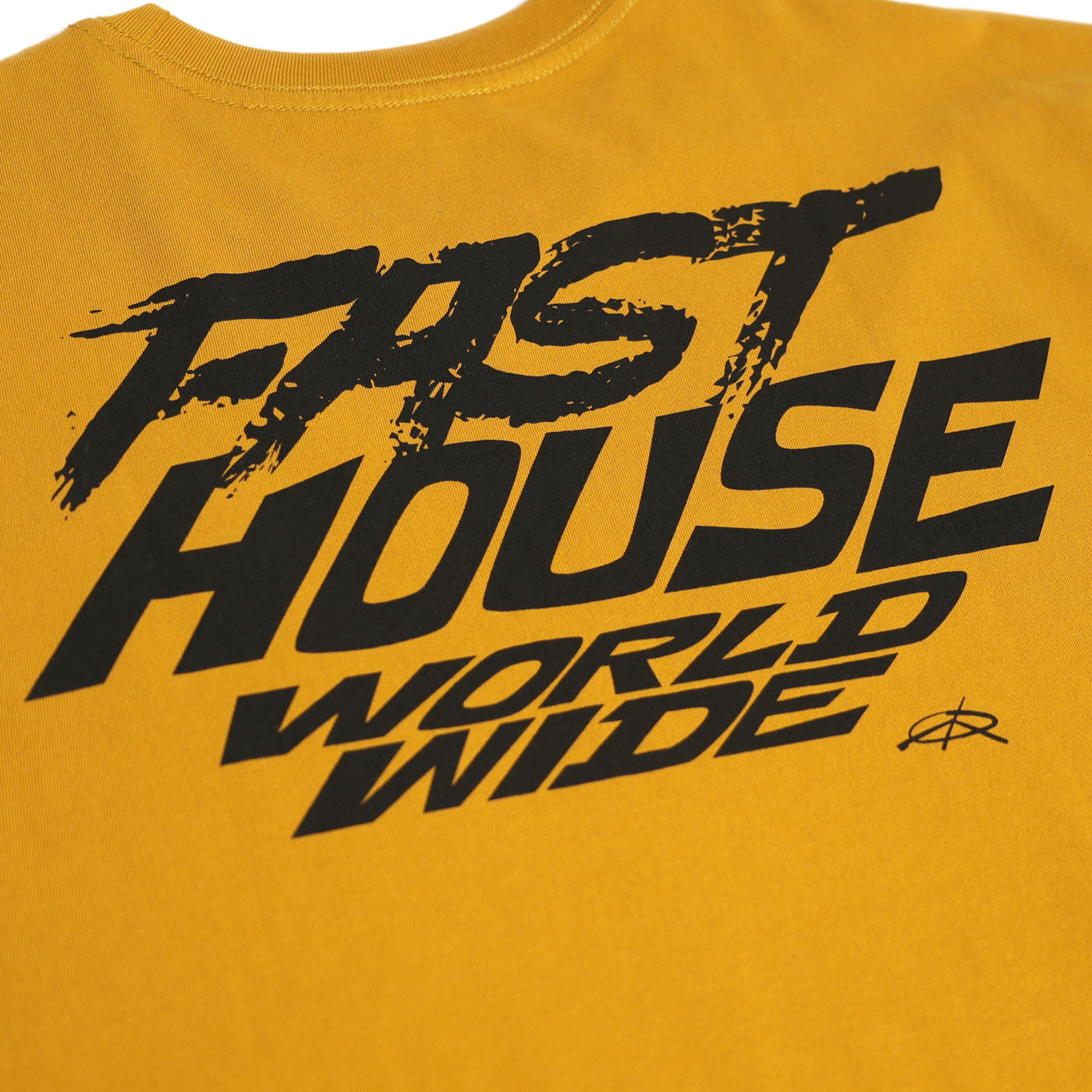 Fasthouse Primer SS Tee Vintage Gold - Close-up of Graphic on Back