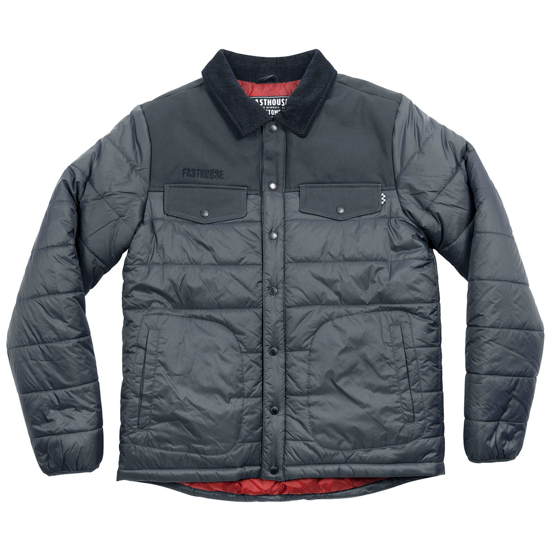 Fasthouse Prospector Puffer Jacket Smoked Navy - Front View
