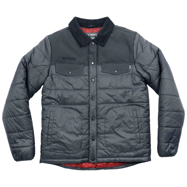 Fasthouse Prospector Puffer Jacket Smoked Navy - Front View