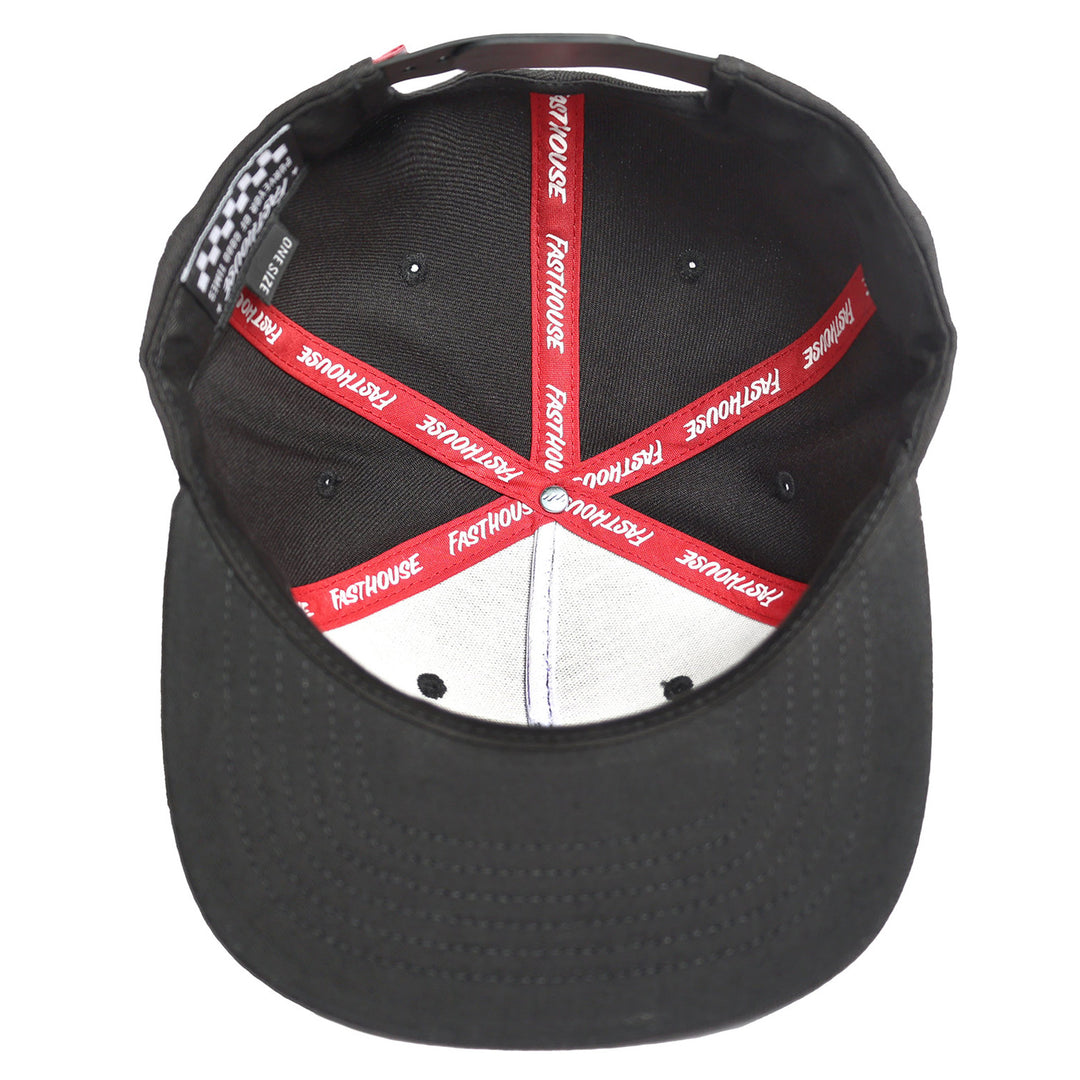 Fasthouse Racing Crew Hat Black - Bottom Up View