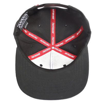 Fasthouse Racing Crew Hat Black - Bottom Up View