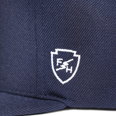 Fasthouse Racing Crew Hat Navy - Close-Up of Side Logo