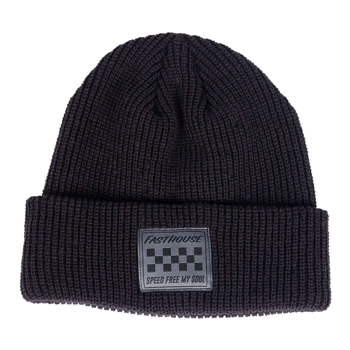 Fasthouse Recess Beanie Black - Front View