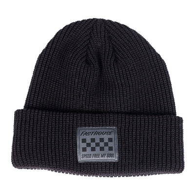 Fasthouse Recess Beanie Black - Front View