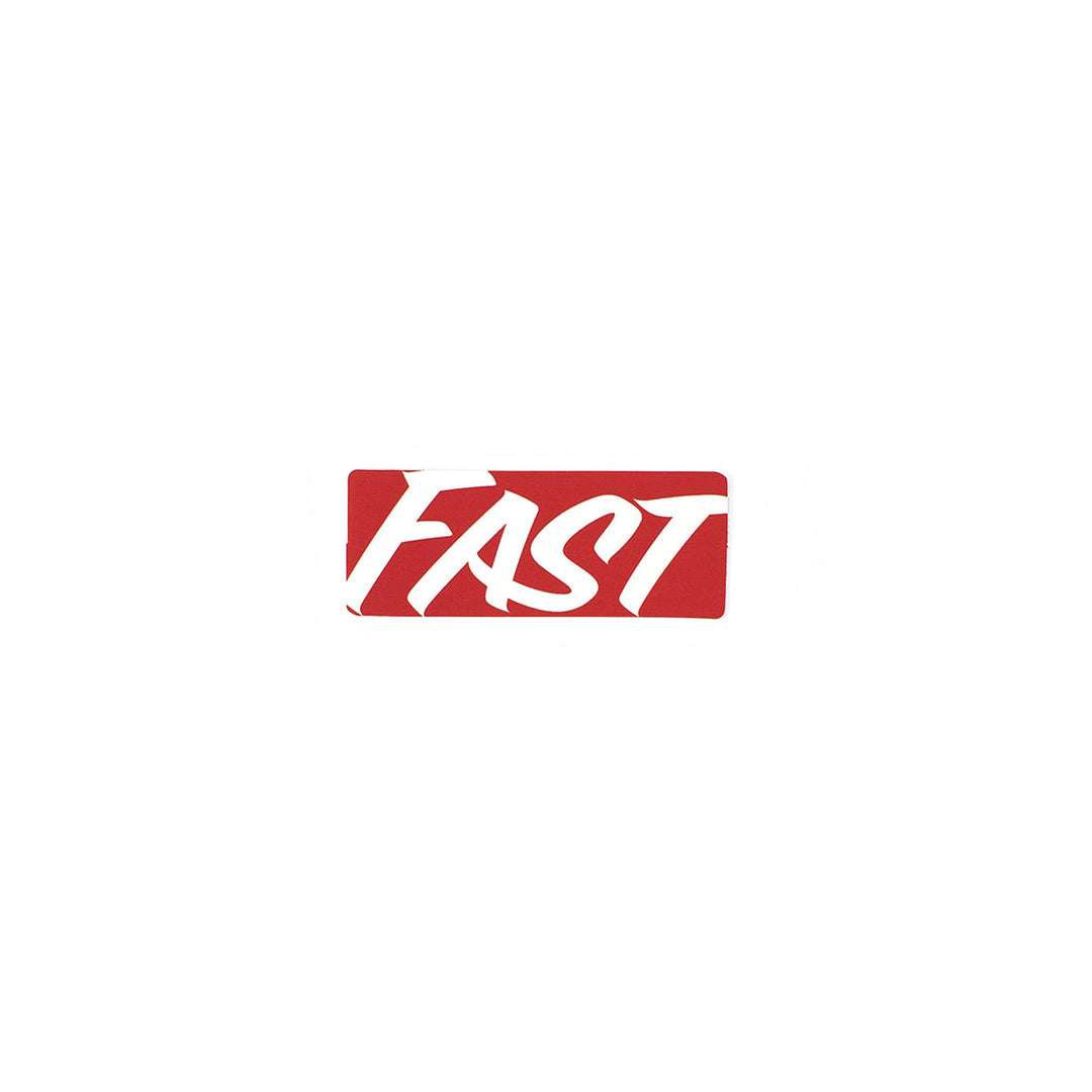 Fasthouse Script Sticker Red - Flat View