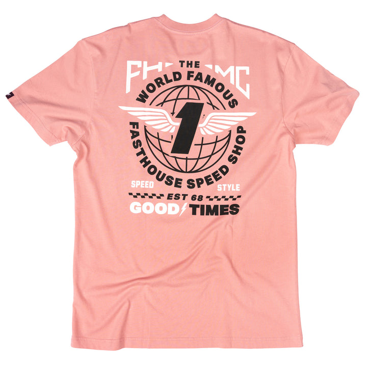Fasthouse Renown SS Tee Dusty Pink - Rear View