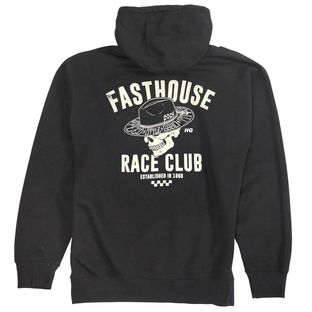 Fasthouse Resort HQ Club Hooded Pullover Black - Rear View