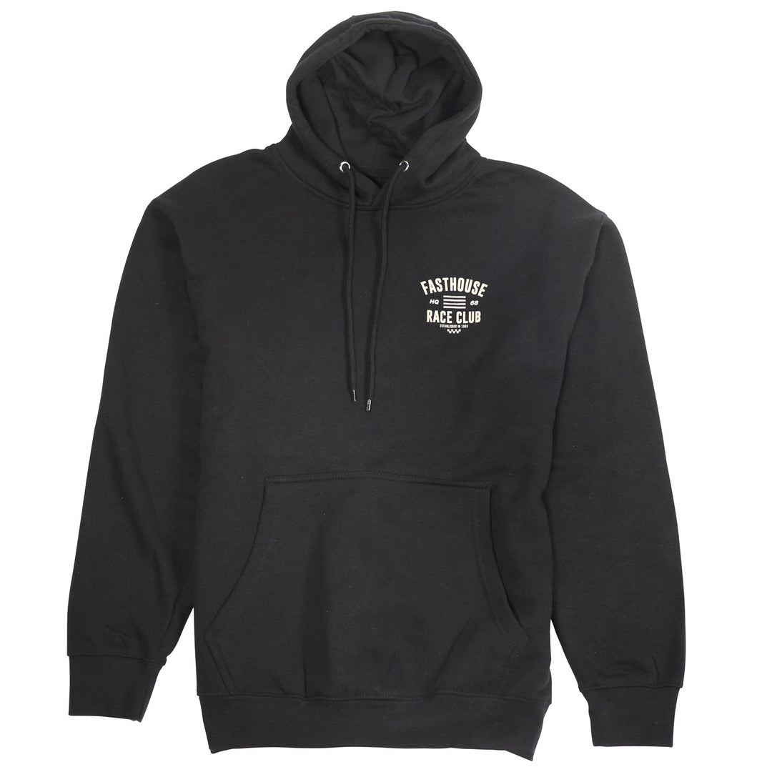 Fasthouse Resort HQ Club Hooded Pullover Black - Front View
