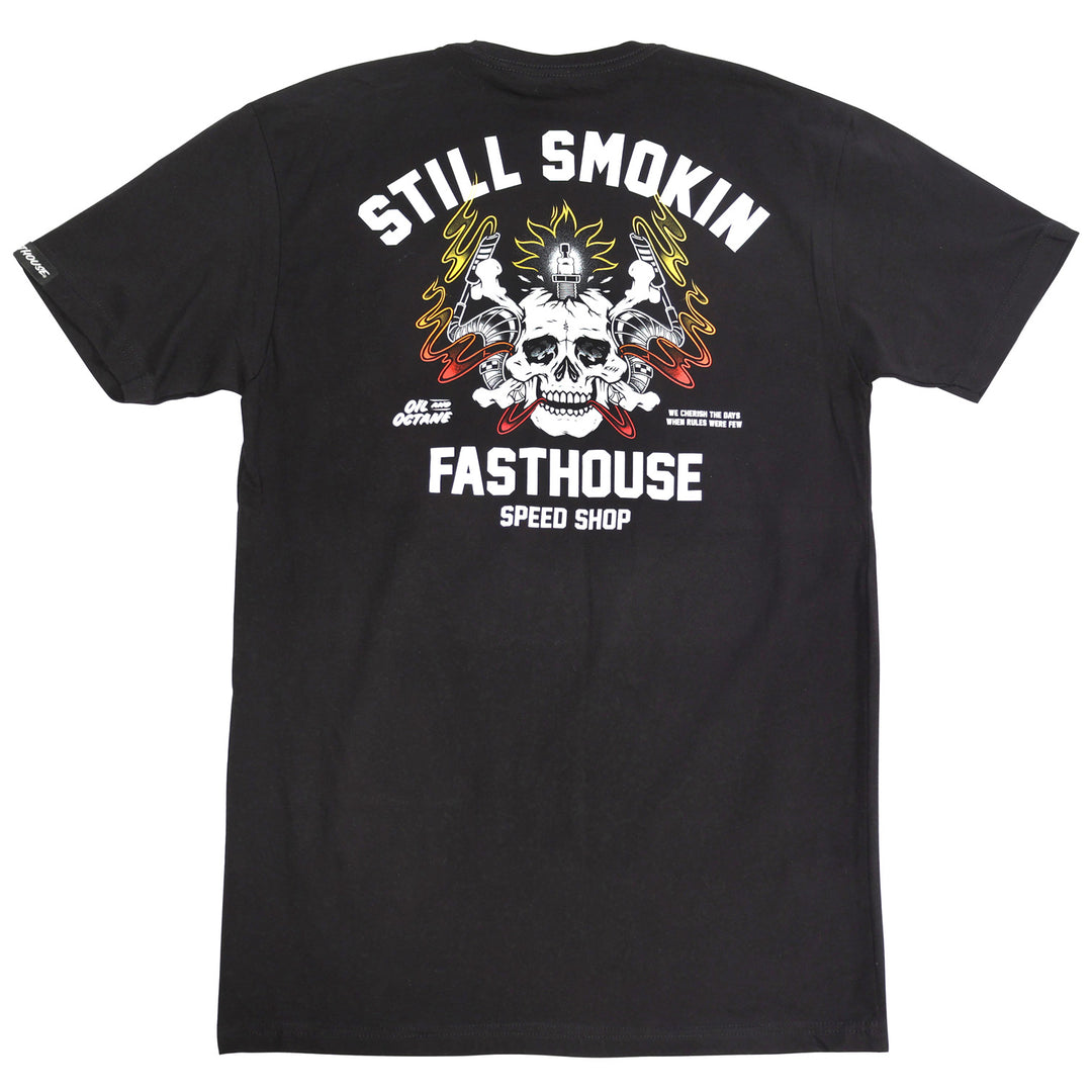Fasthouse Resort Smoke & Octane Tee Black - Rear View