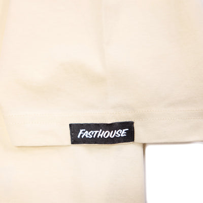 Fasthouse Ripe One SS Tee Natural - Close-Up of Logo Tag on Sleeve