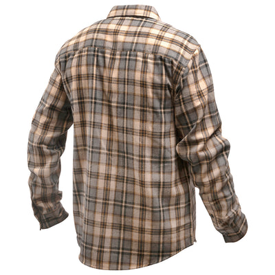 Fasthouse Saturday Night Special Flannel Beige - Rear View