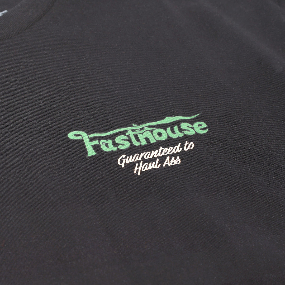 Fasthouse Savanna SS Tee Black - Close-Up of Graphic on Front