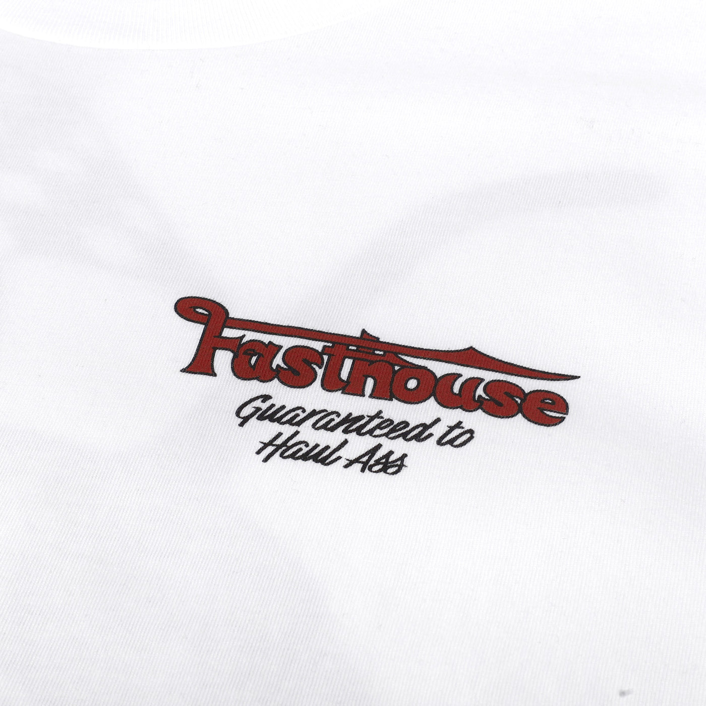Fasthouse Savanna SS Tee White - Close-Up of Graphic on Front