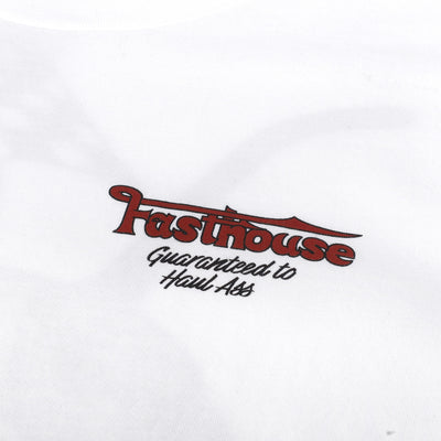 Fasthouse Savanna SS Tee White - Close-Up of Graphic on Front