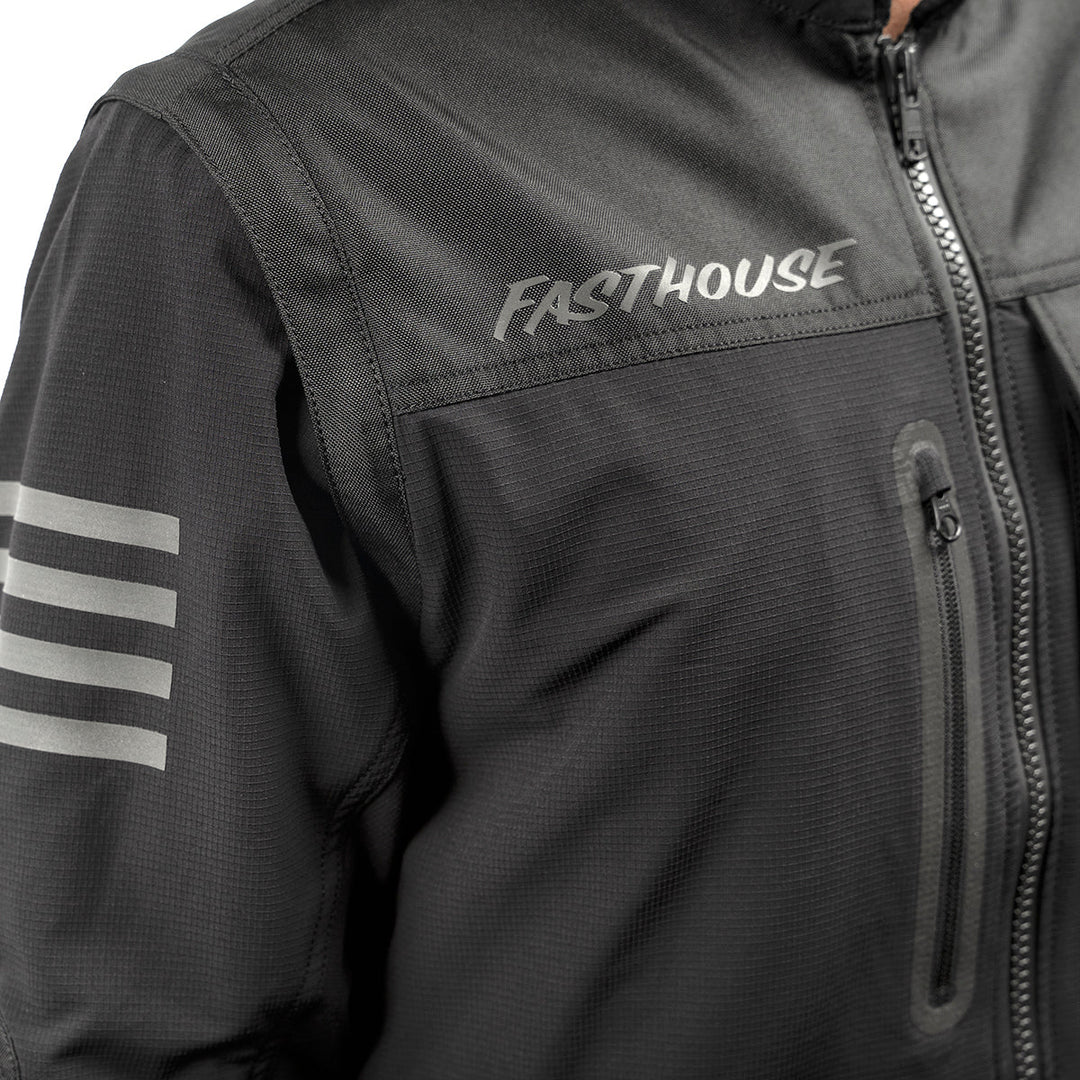 Fasthouse Off-Road Seeker Jacket Black - Close-Up of Graphic on Front