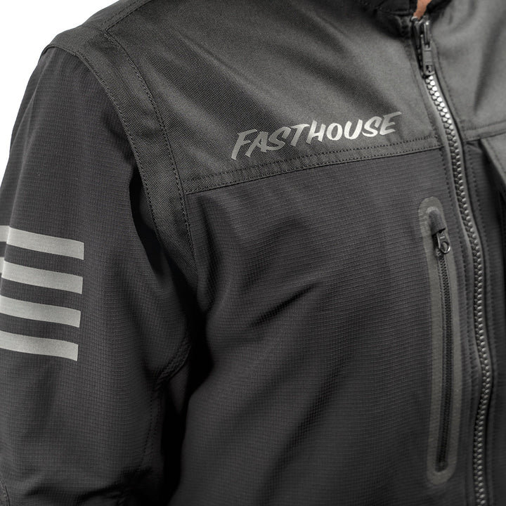 Fasthouse Off-Road Seeker Jacket Black - Close-Up of Graphic on Front