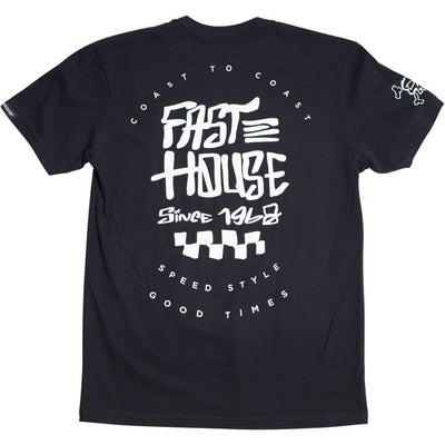 Fasthouse Slack Tee Black - Rear View