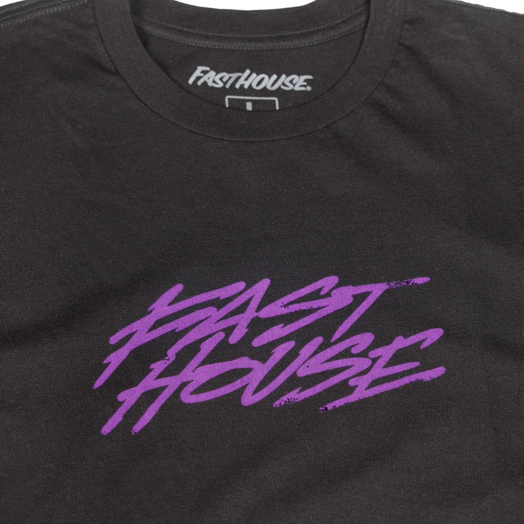 Fasthouse Sound Check SS Tee Black - Close-Up of Graphic on Front