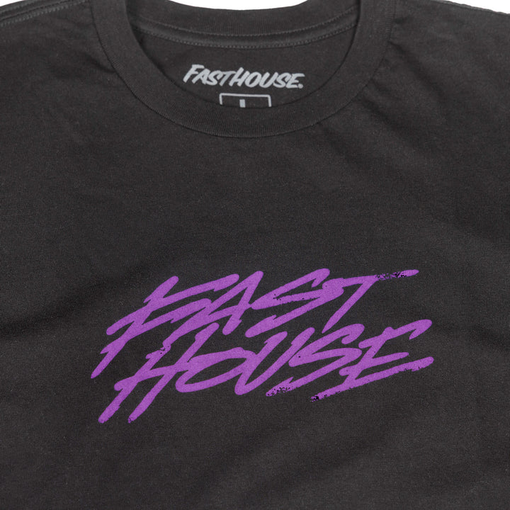 Fasthouse Sound Check SS Tee Black - Close-Up of Graphic on Front