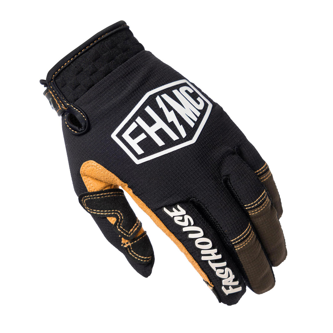 Fasthouse Sanguaro Bennet Gloves Black - Back of Left Hand View