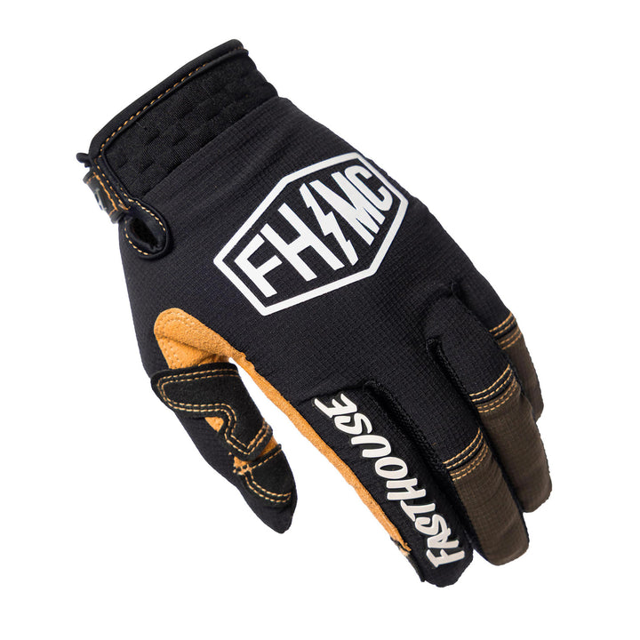 Fasthouse Sanguaro Bennet Gloves Black - Back of Left Hand View