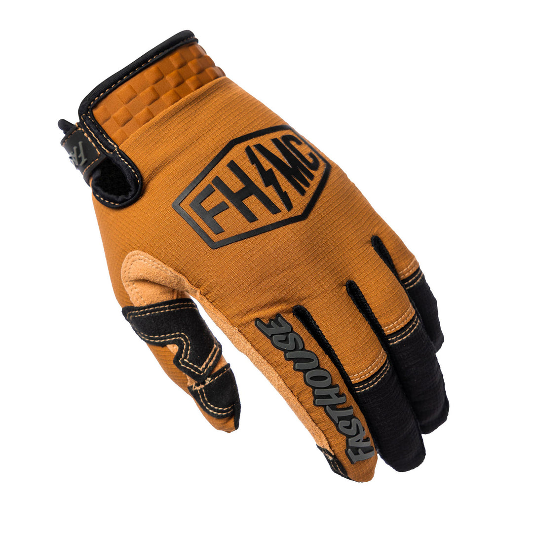 Fasthouse Sanguaro Bennet Gloves Camel - Back of Left Hand View