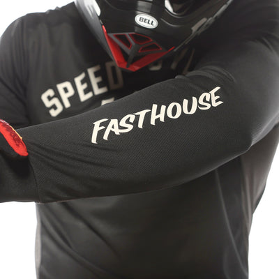 Fasthouse Sanguaro Famoso Jersey Black - Close-Up of Left Sleeve Graphic