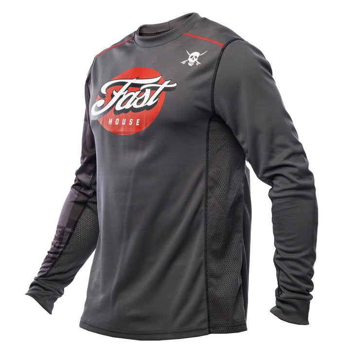 Fasthouse Sanguaro Tasker Jersey Charcoal - Front View