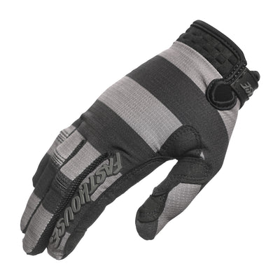 Fasthouse Speed Style Akin Gloves Black/Gray - Back of Right Hand View