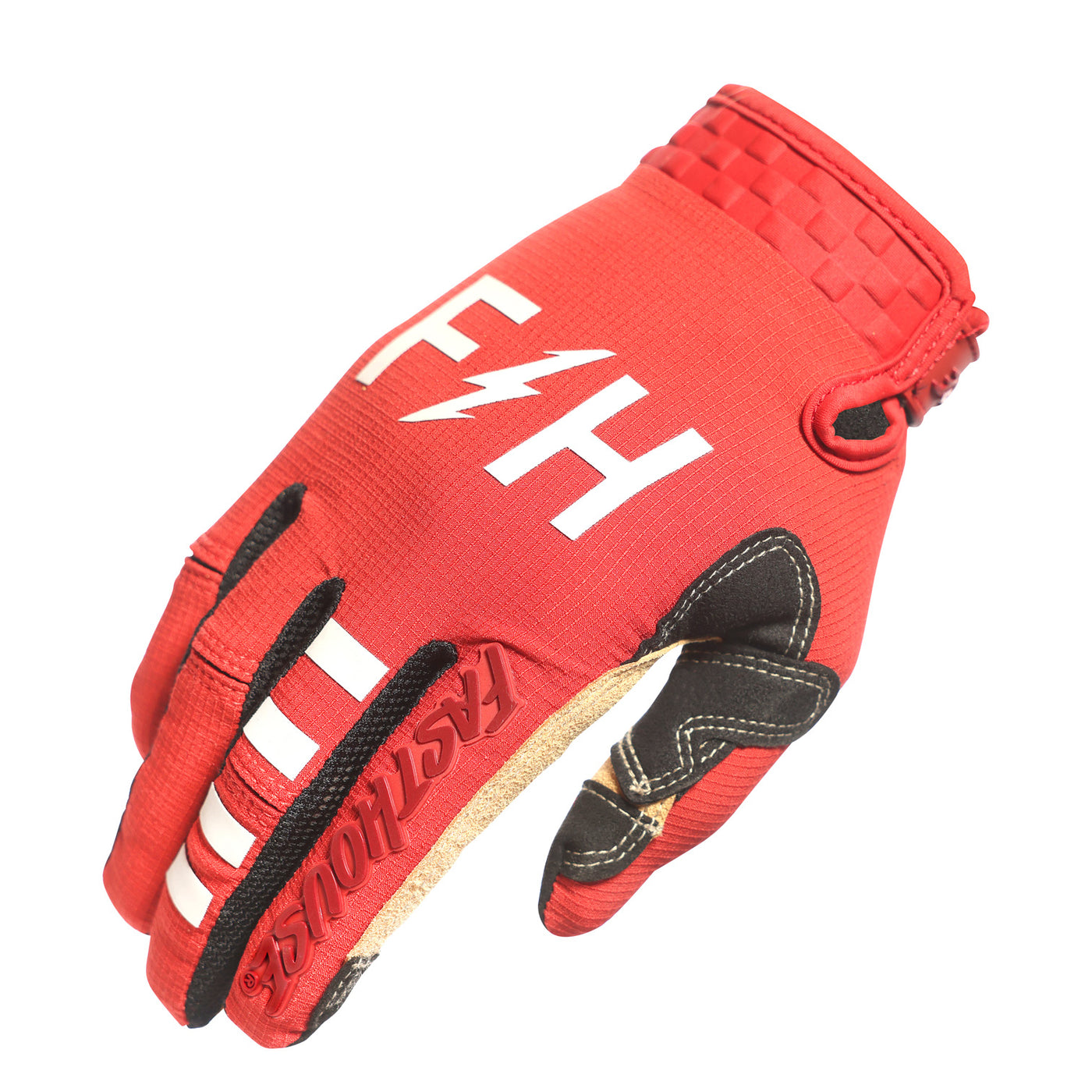 Fasthouse Speed Style Camino Gloves Lava Falls - Back of Right Hand View