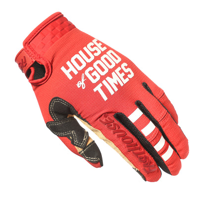 Fasthouse Speed Style Camino Gloves Lava Falls - Back of Left Hand View