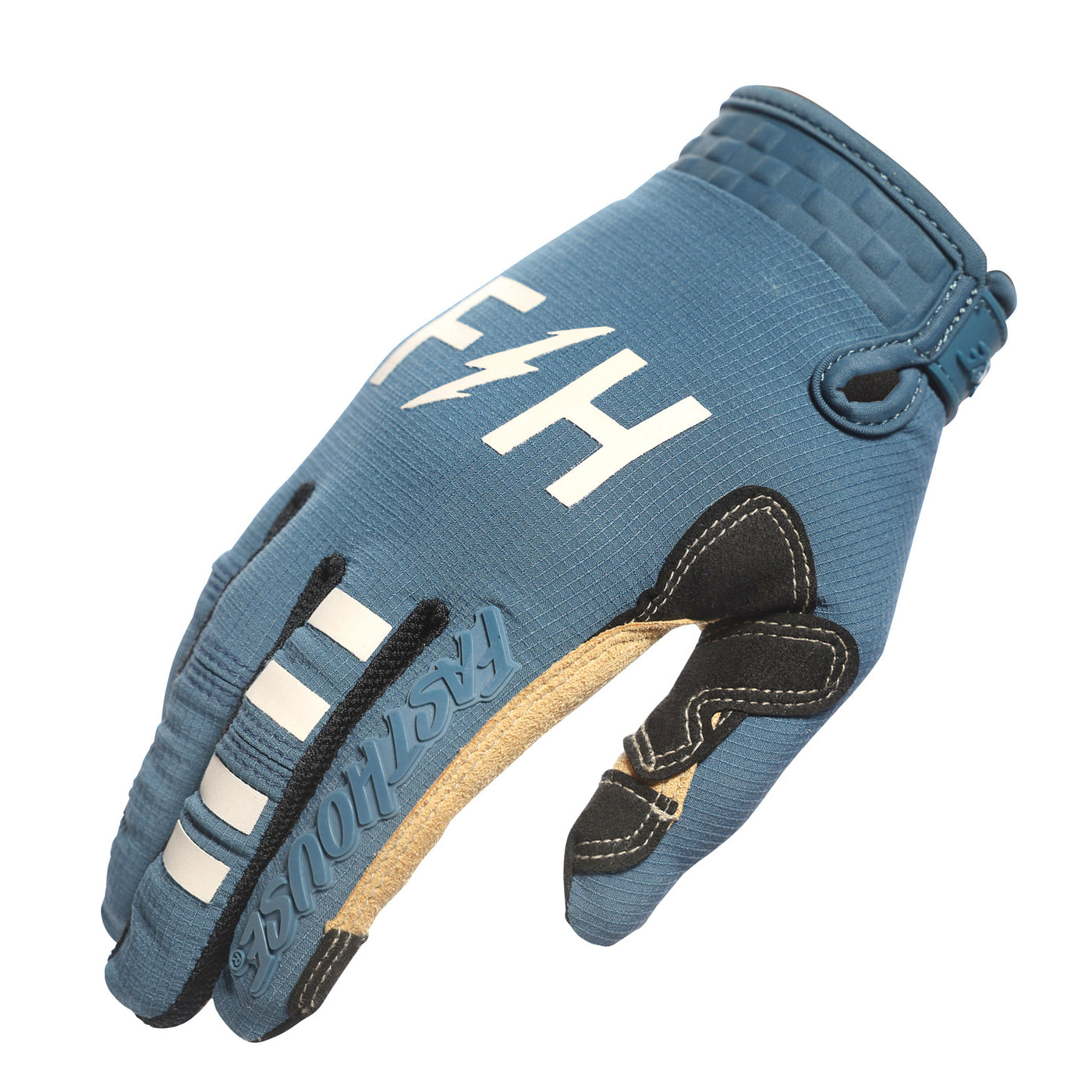 Fasthouse Speed Style Camino Gloves Teal - Back of Right Hand View