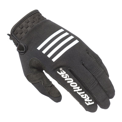 Fasthouse Speed Style Grit Gloves Black - Back of Left Hand View