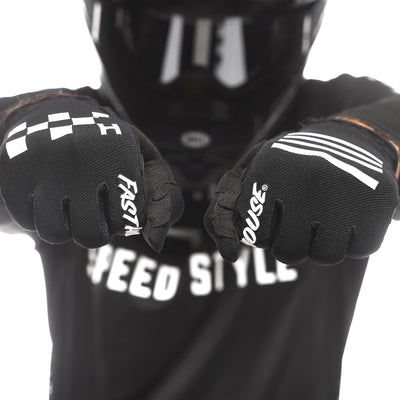 Fasthouse Speed Style Grit Gloves Black - Close-Up of Knuckles