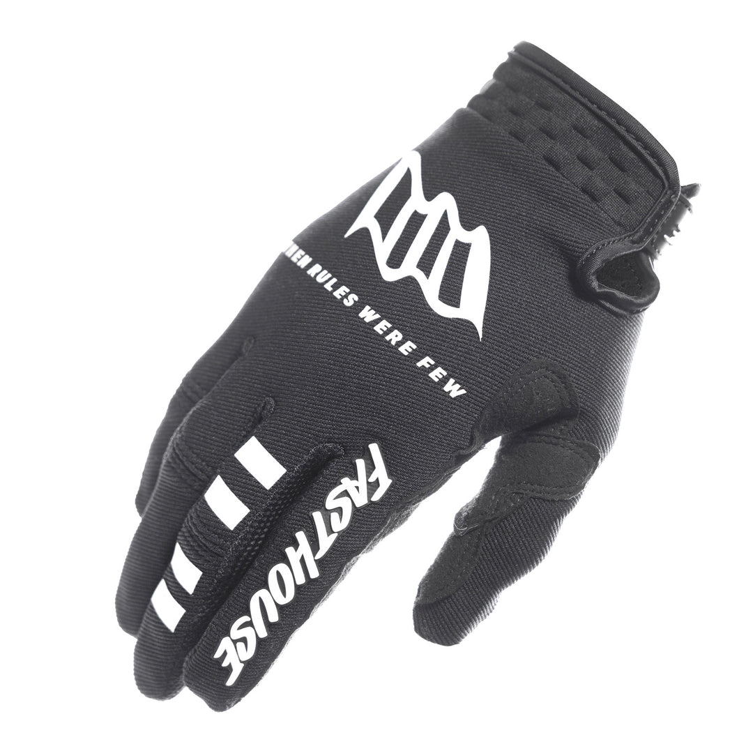 Fasthouse Speed Style Ramble Gloves Black - Back of Right Hand