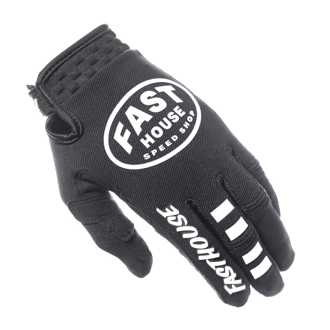 Fasthouse Speed Style Ramble Gloves Black - Back of Left Hand