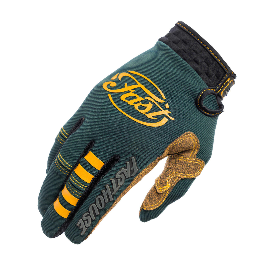 Fasthouse Speed Style Ramone Gloves Pine/Black - Back of Right Hand View