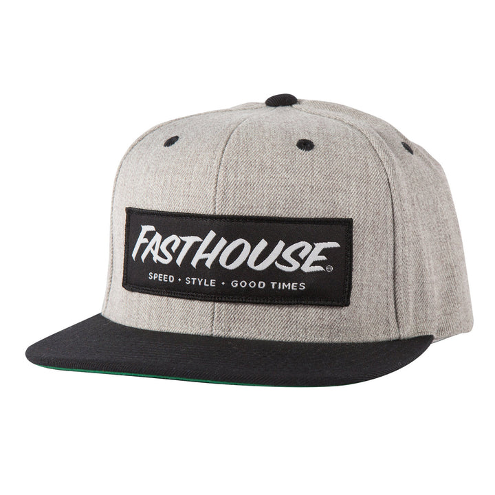 Fasthouse Speed Style Good Times Hat Heather Gray/Black - Front View