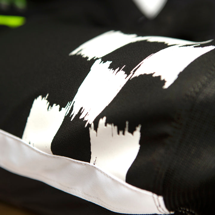 Fasthouse Speed Style Jester Pant Black/White - Close-Up of Right Thigh Graphic